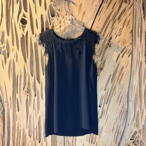 Brixon Ivy Black Lace Sleeveless Top. Size: XS